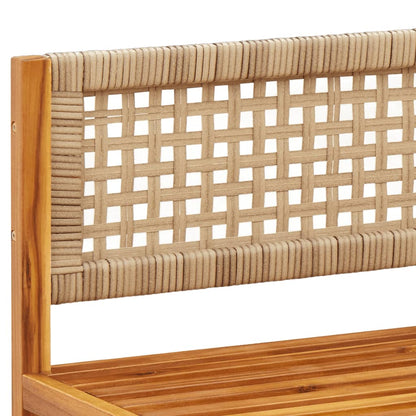 vidaXL 4-tlg. Gartensofa-Set mit Kissen Holz Akazie & Rattan