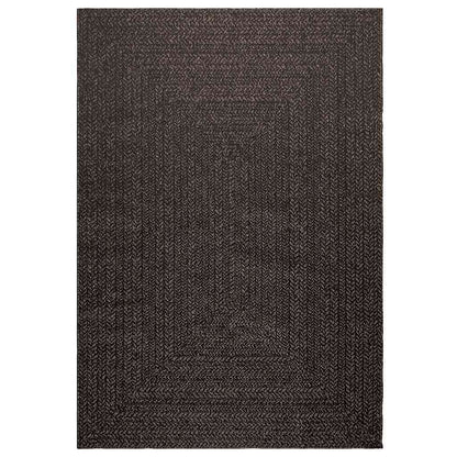 vidaXL Teppich ZIZUR Anthrazit 140x200cm Jute-Optik Indoor und Outdoor