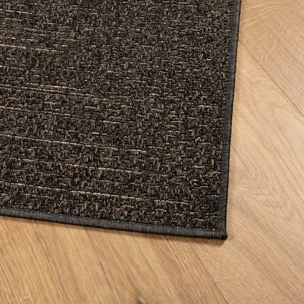 vidaXL Teppich ZIZUR Anthrazit 140x200cm Jute-Optik Indoor und Outdoor