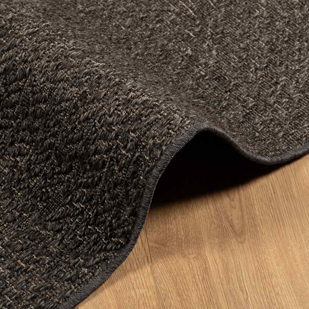 vidaXL Teppich ZIZUR Anthrazit 140x200cm Jute-Optik Indoor und Outdoor