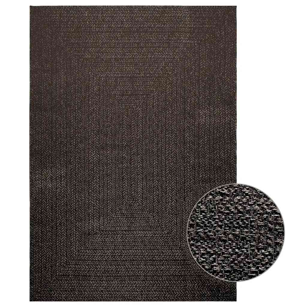 vidaXL Teppich ZIZUR Anthrazit 160x230cm Jute-Optik Indoor und Outdoor