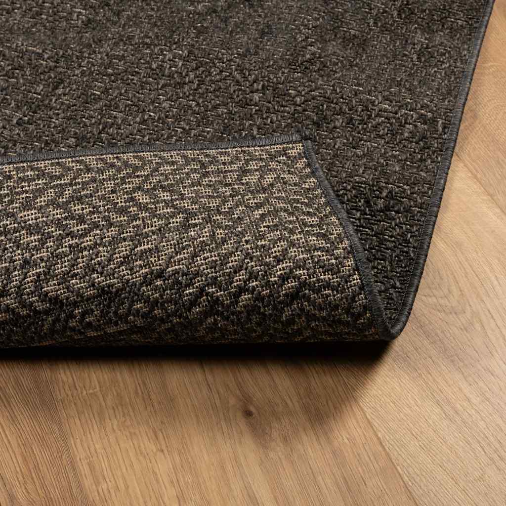 vidaXL Teppich ZIZUR Anthrazit 200x200cm Jute-Optik Indoor und Outdoor