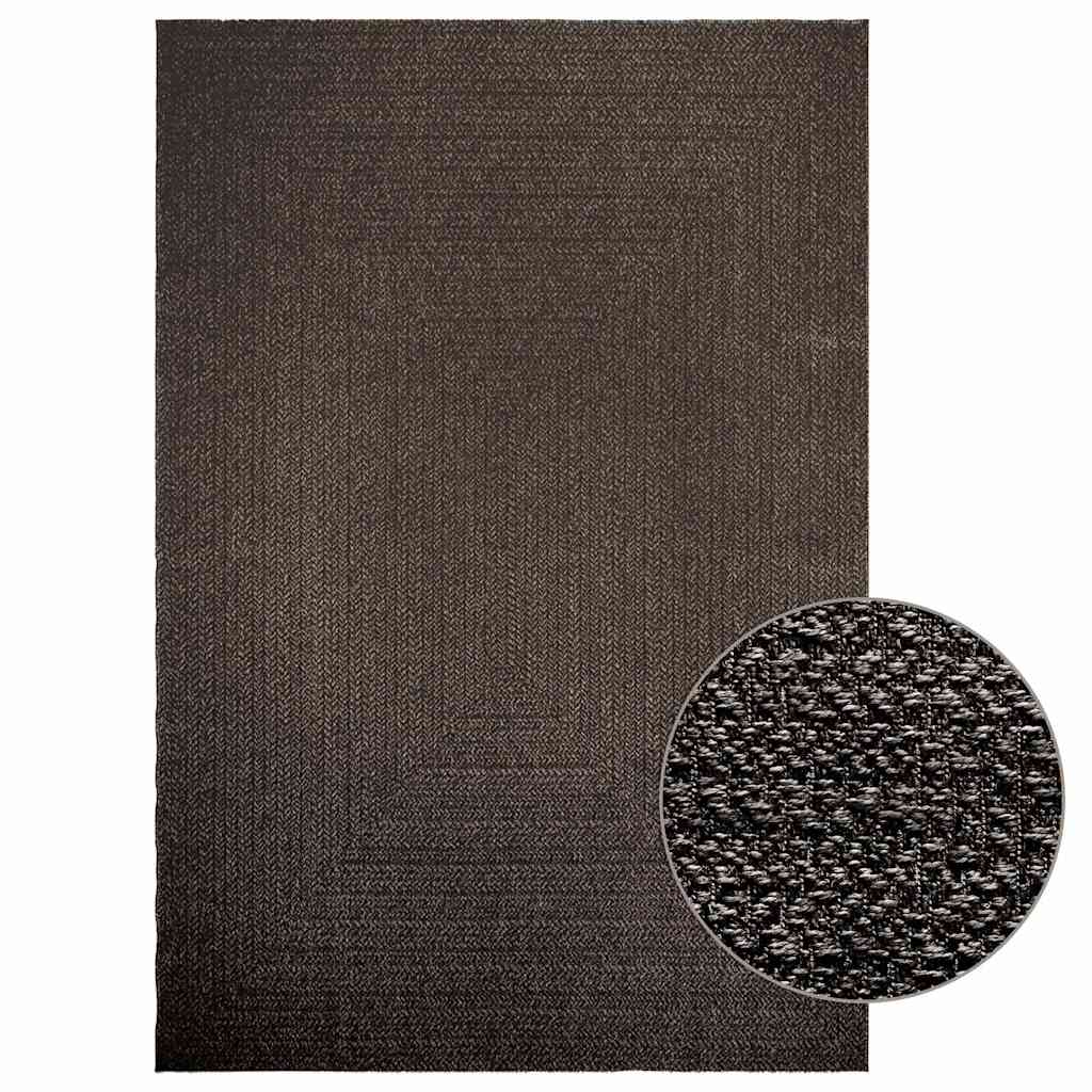 vidaXL Tapis ZIZUR Anthracite 200x290 cm Aspect Jute Intérieur et Extérieur