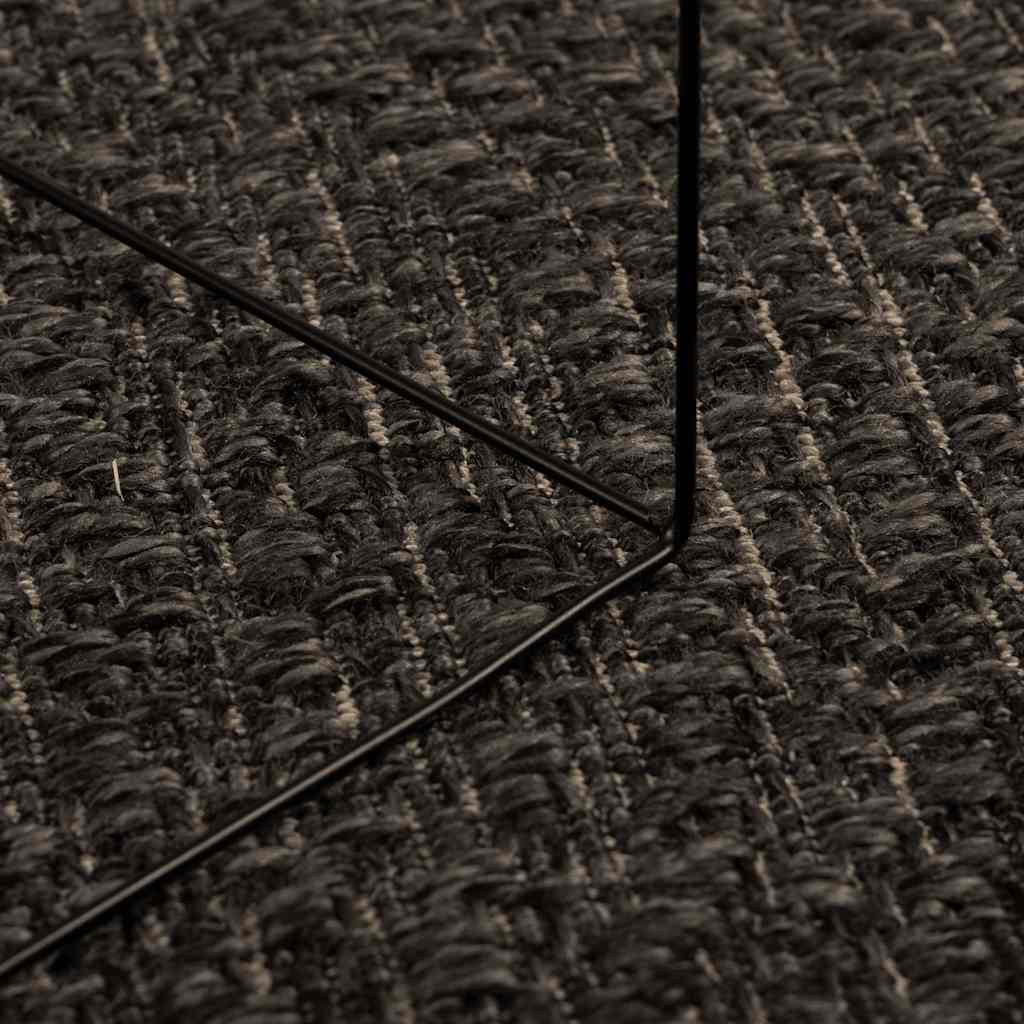 vidaXL Tapis ZIZUR Anthracite 200x290 cm Aspect Jute Intérieur et Extérieur