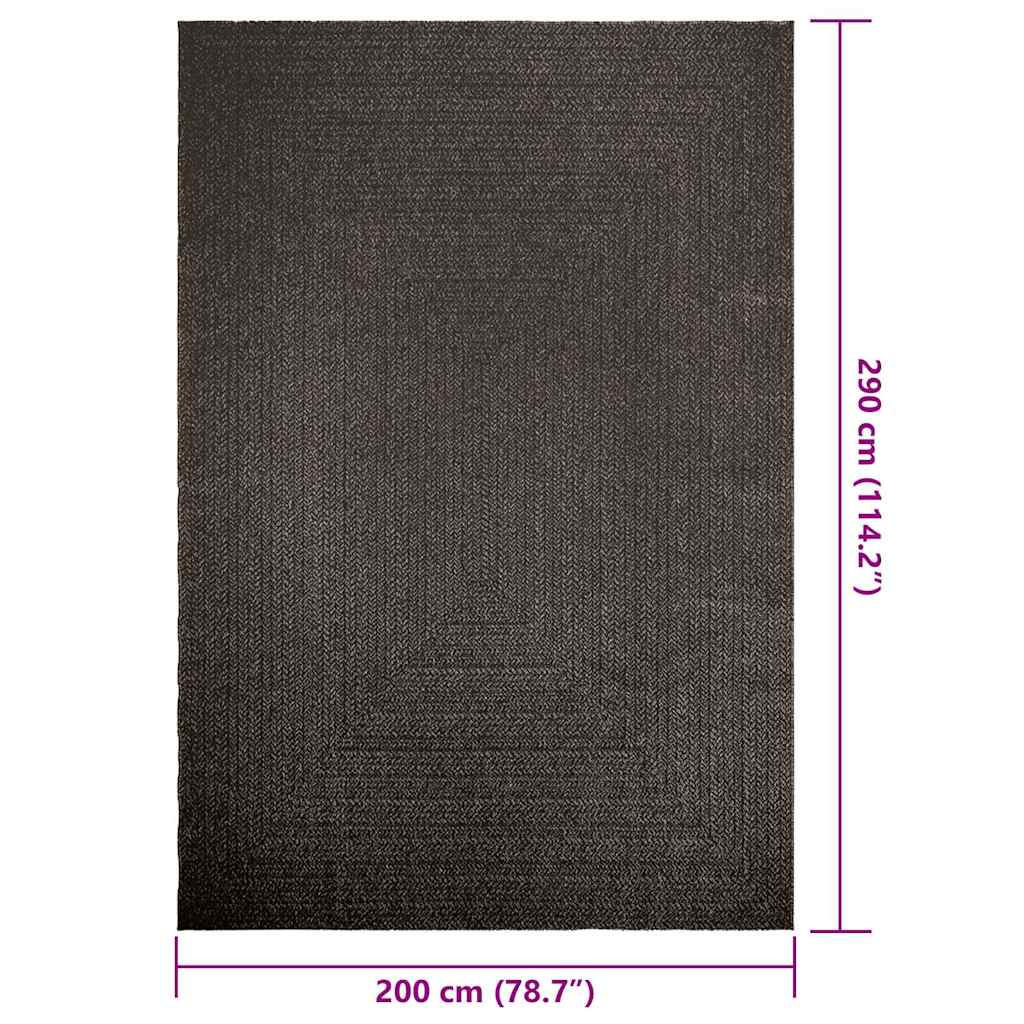 vidaXL Tapis ZIZUR Anthracite 200x290 cm Aspect Jute Intérieur et Extérieur