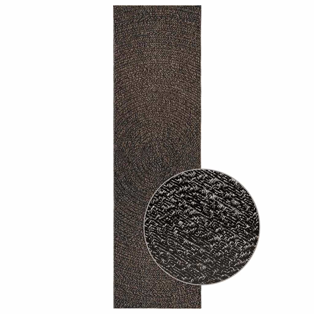 vidaXL Tapis ZIZUR anthracite 80x250 cm aspect jute Intérieur et extérieur
