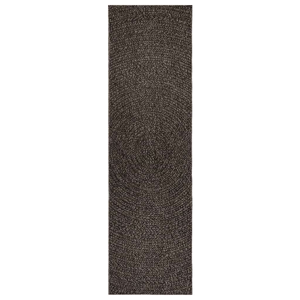 vidaXL Tapis ZIZUR anthracite 80x250 cm aspect jute Intérieur et extérieur