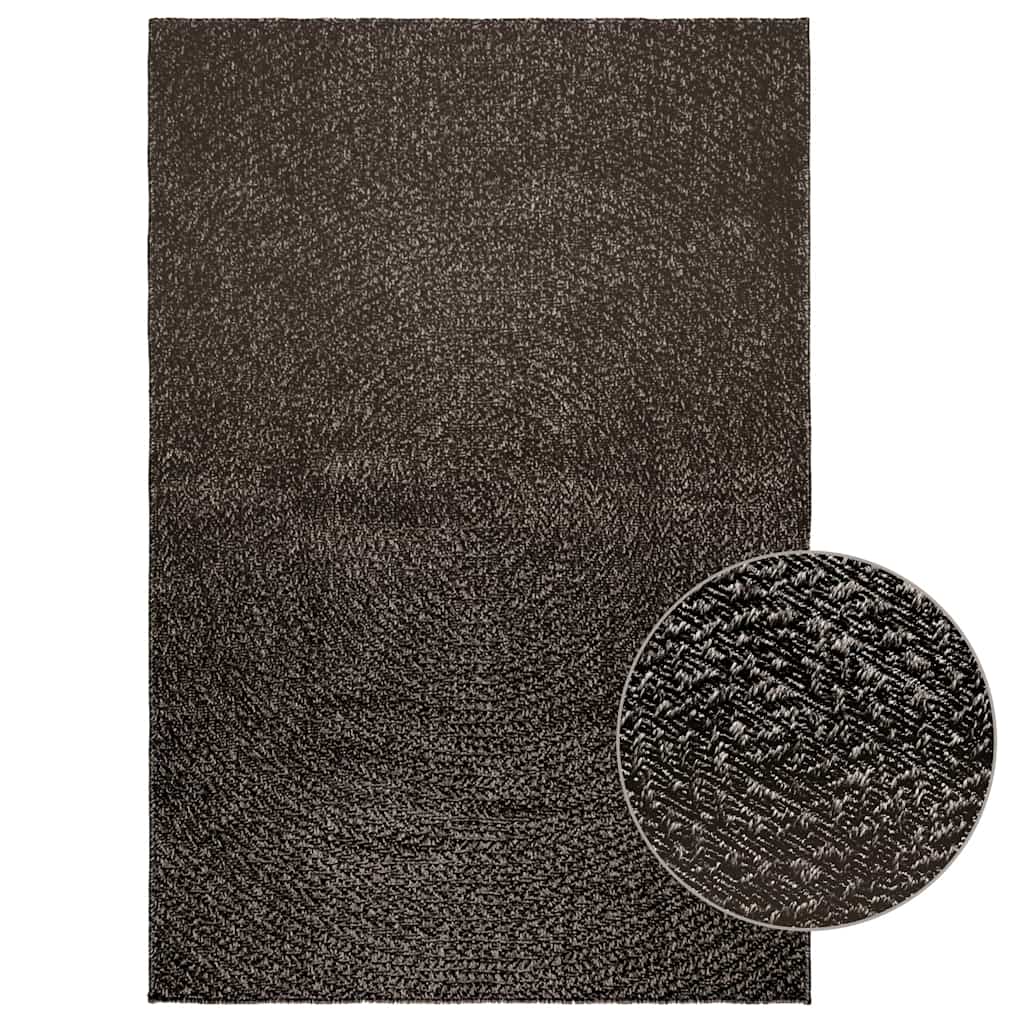 vidaXL Teppich ZIZUR Anthrazit 120x170cm Jute-Optik Indoor und Outdoor