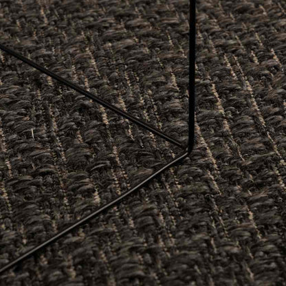 vidaXL Teppich ZIZUR Anthrazit 120x170cm Jute-Optik Indoor und Outdoor