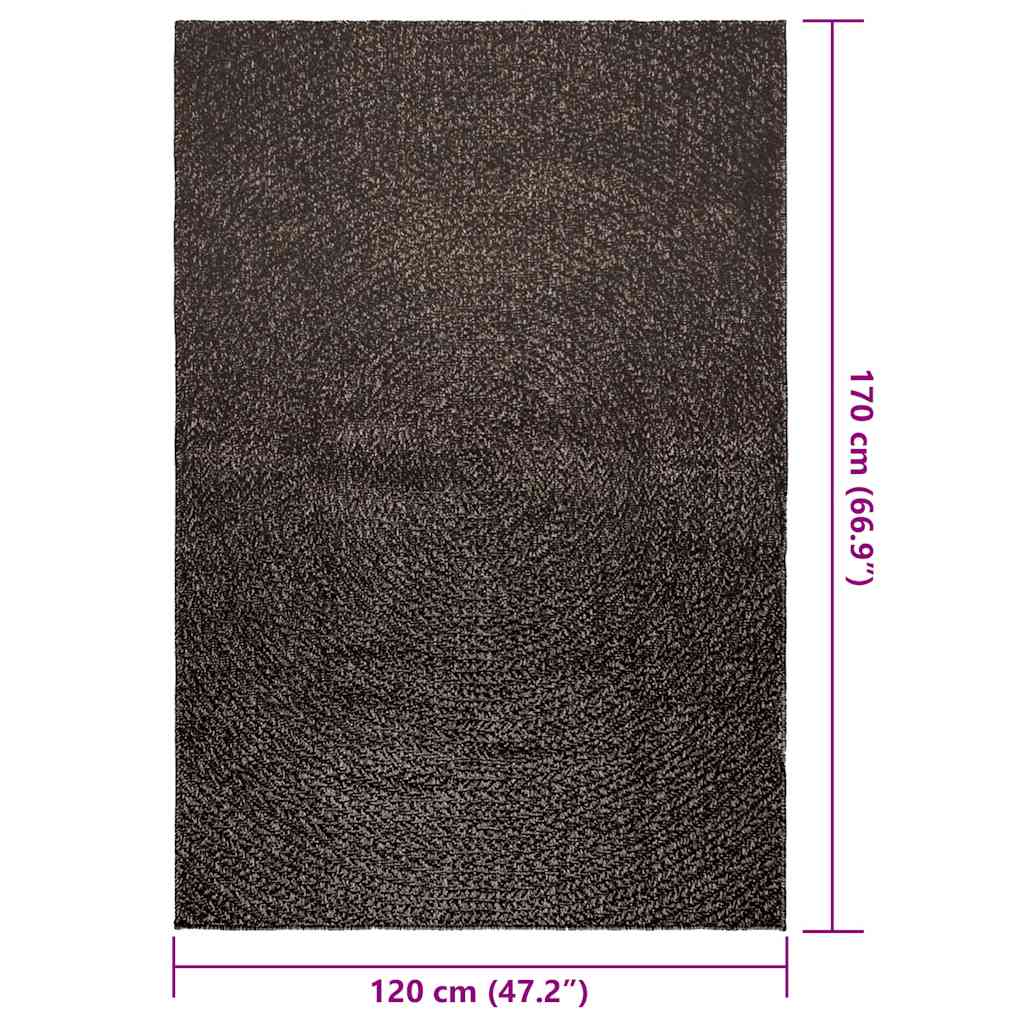 vidaXL Teppich ZIZUR Anthrazit 120x170cm Jute-Optik Indoor und Outdoor