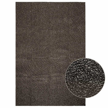 vidaXL Teppich ZIZUR Anthrazit 140x200cm Jute-Optik Indoor und Outdoor