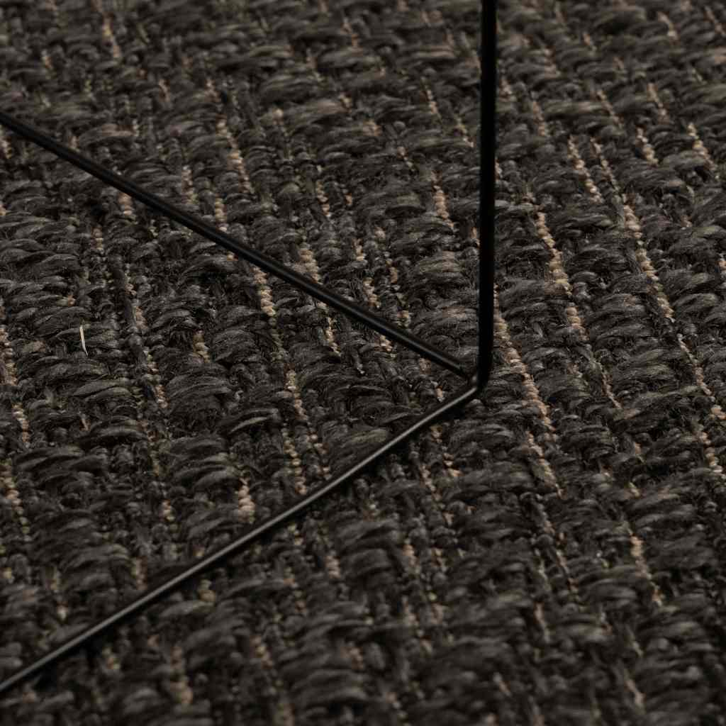 vidaXL Teppich ZIZUR Anthrazit 140x200cm Jute-Optik Indoor und Outdoor