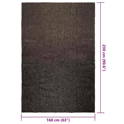 vidaXL Teppich ZIZUR Anthrazit 160x230cm Jute-Optik Indoor und Outdoor