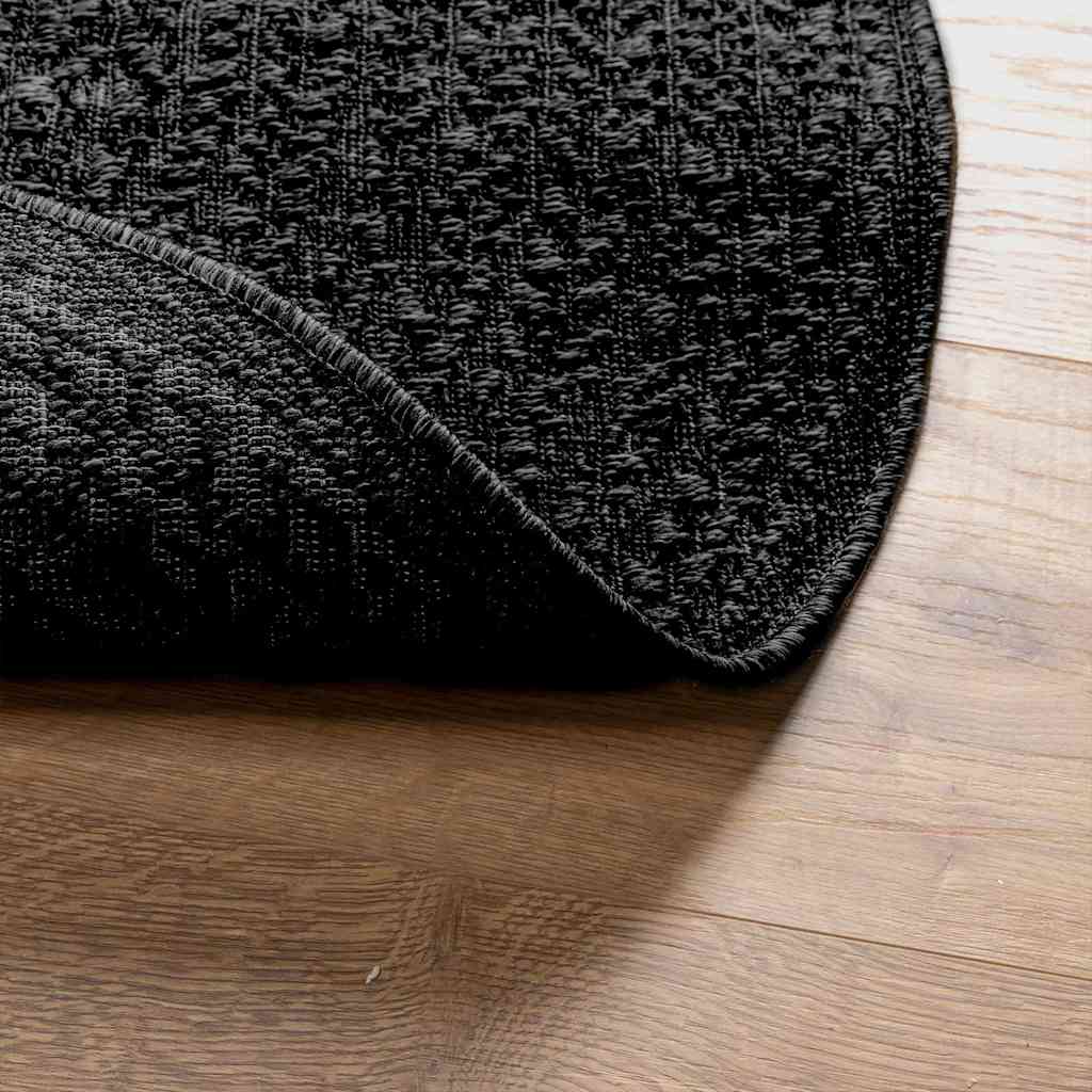 vidaXL Teppich ZIZUR Anthrazit Ø 200 cm Jute-Optik Indoor und Outdoor