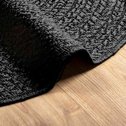 vidaXL Teppich ZIZUR Anthrazit Ø 200 cm Jute-Optik Indoor und Outdoor