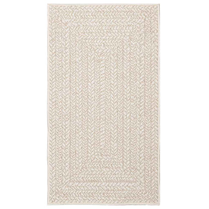 vidaXL Teppich ZIZUR Creme 60x110 cm Jute-Optik Indoor und Outdoor