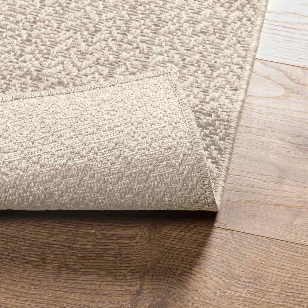 vidaXL Teppich ZIZUR Creme 80x150 cm Jute-Optik Indoor und Outdoor