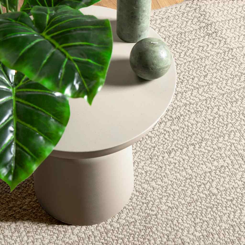 vidaXL Teppich ZIZUR Creme 80x200 cm Jute-Optik Indoor und Outdoor