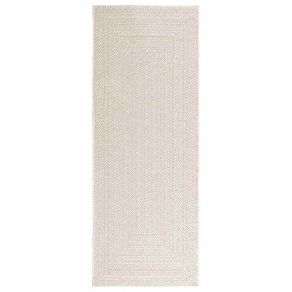 vidaXL Teppich ZIZUR Creme 80x200 cm Jute-Optik Indoor und Outdoor