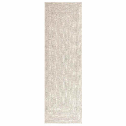 vidaXL Teppich ZIZUR Creme 80x250 cm Jute-Optik Indoor und Outdoor