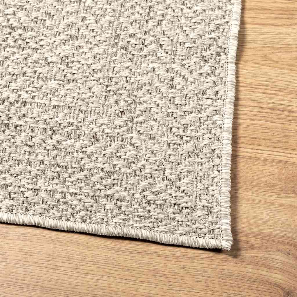 vidaXL Teppich ZIZUR Creme 80x250 cm Jute-Optik Indoor und Outdoor