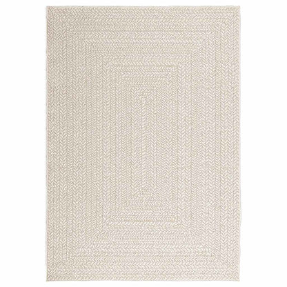 vidaXL Teppich ZIZUR Creme 120x170 cm Jute-Optik Indoor und Outdoor
