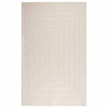 vidaXL Teppich ZIZUR Creme 160x230 cm Jute-Optik Indoor und Outdoor