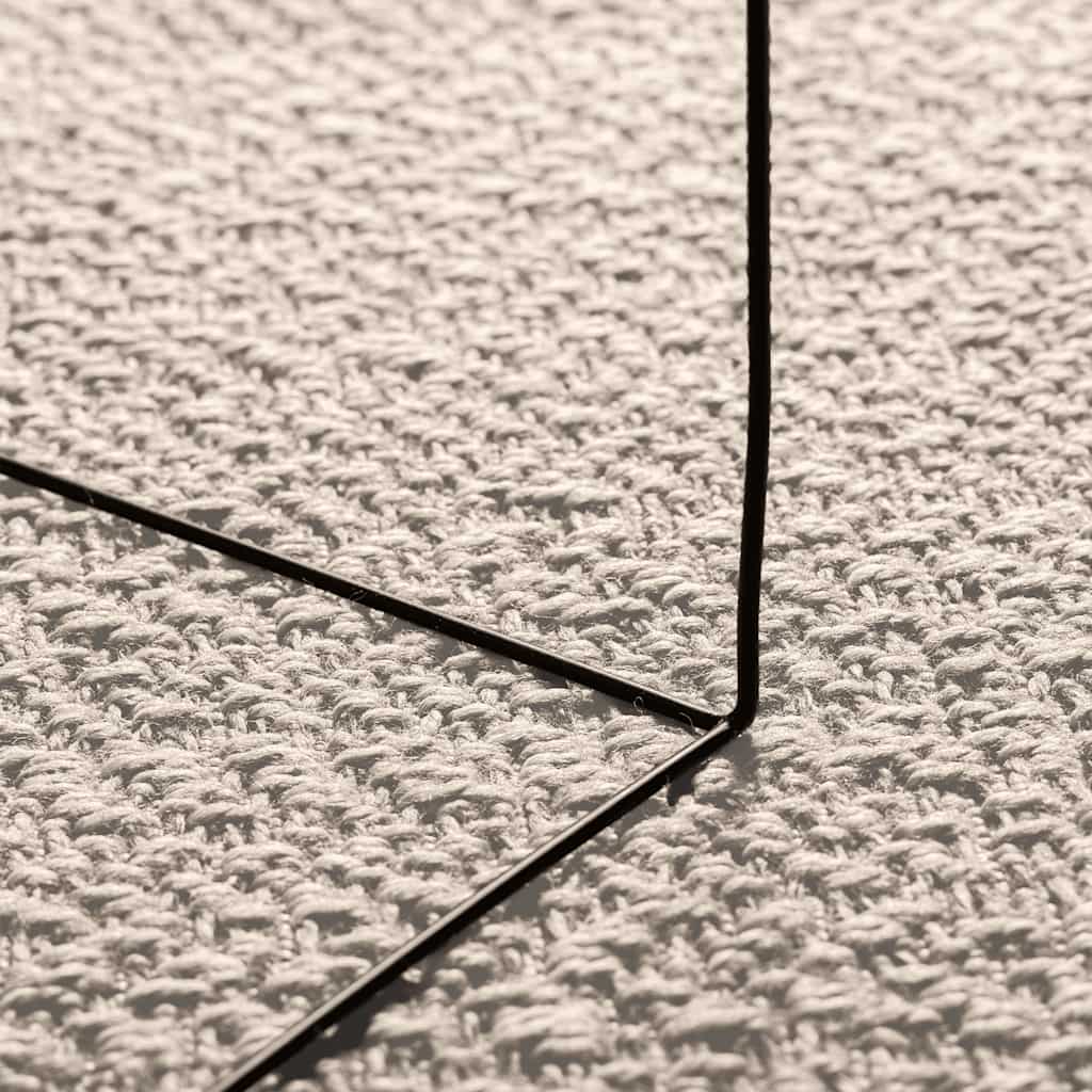 vidaXL Teppich ZIZUR Creme 200x200 cm Jute-Optik Indoor und Outdoor