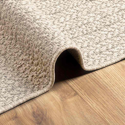 vidaXL Teppich ZIZUR Creme 200x200 cm Jute-Optik Indoor und Outdoor