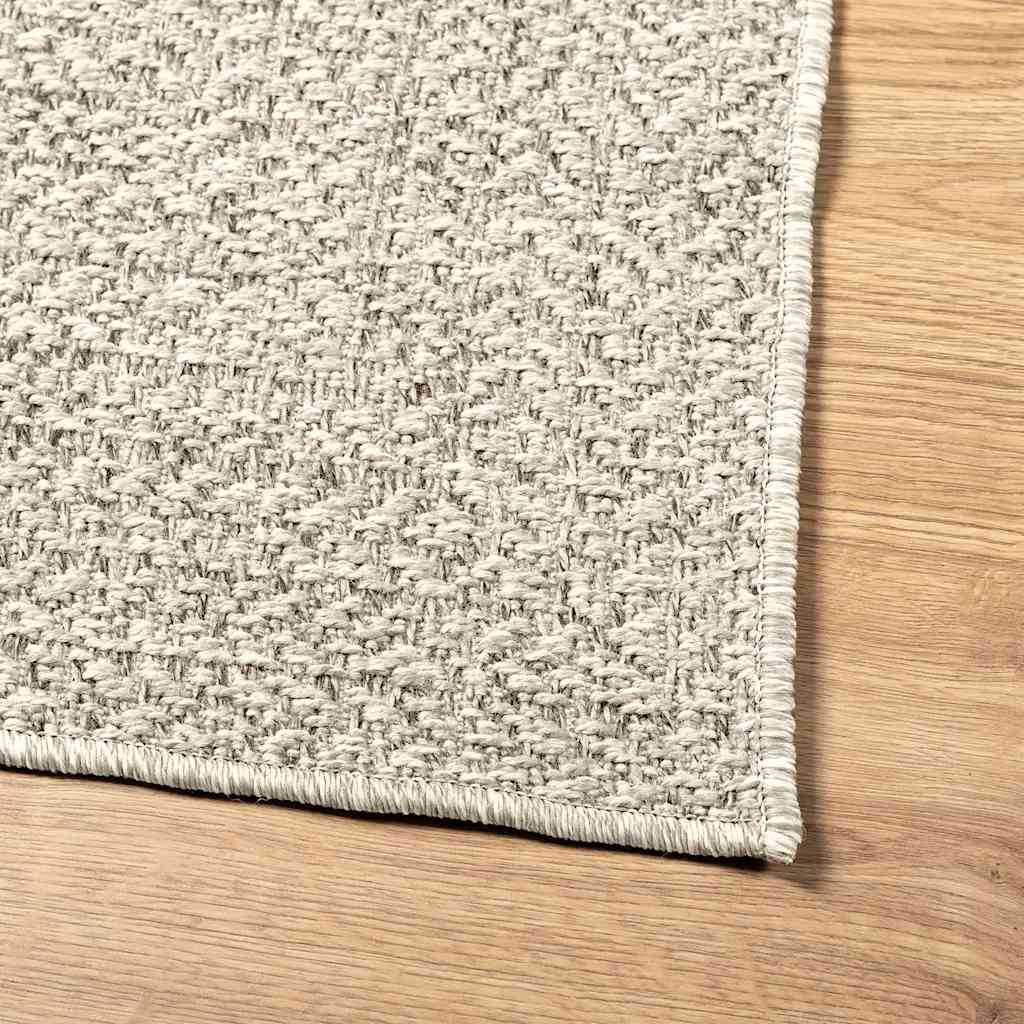 vidaXL Teppich ZIZUR Creme 200x290 cm Jute-Optik Indoor und Outdoor