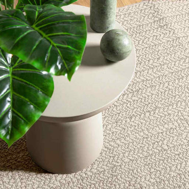 vidaXL Teppich ZIZUR Creme 240x340 cm Jute-Optik Indoor und Outdoor