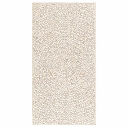 vidaXL Teppich ZIZUR Creme 60x110 cm Jute-Optik Indoor und Outdoor