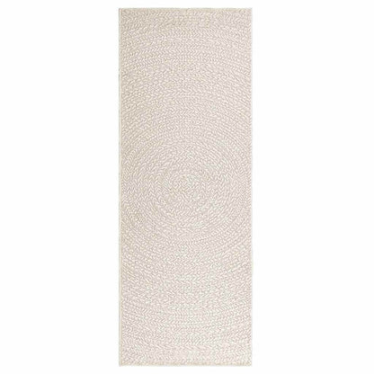 vidaXL Teppich ZIZUR Creme 80x200 cm Jute-Optik Indoor und Outdoor