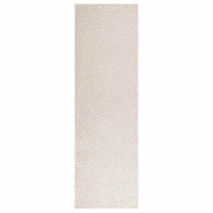 vidaXL Teppich ZIZUR Creme 80x250 cm Jute-Optik Indoor und Outdoor