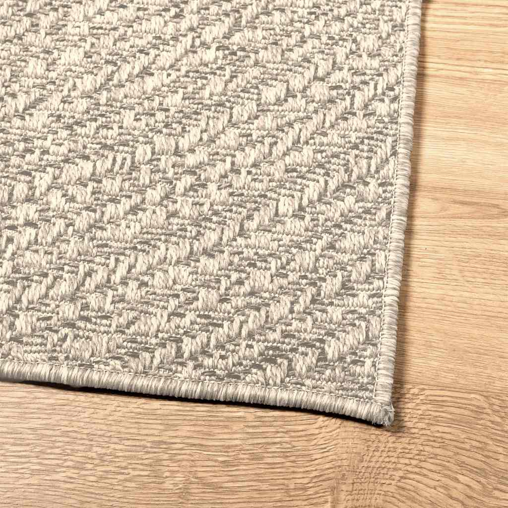 vidaXL Teppich ZIZUR Creme 80x250 cm Jute-Optik Indoor und Outdoor