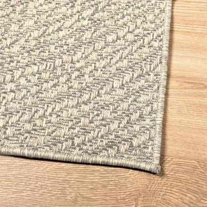 vidaXL Teppich ZIZUR Creme 100x200 cm Jute-Optik Indoor und Outdoor