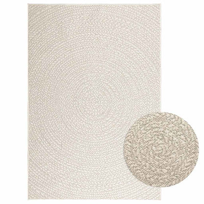 vidaXL Tapis ZIZUR Crème 120x170 cm Aspect Jute Intérieur et Extérieur