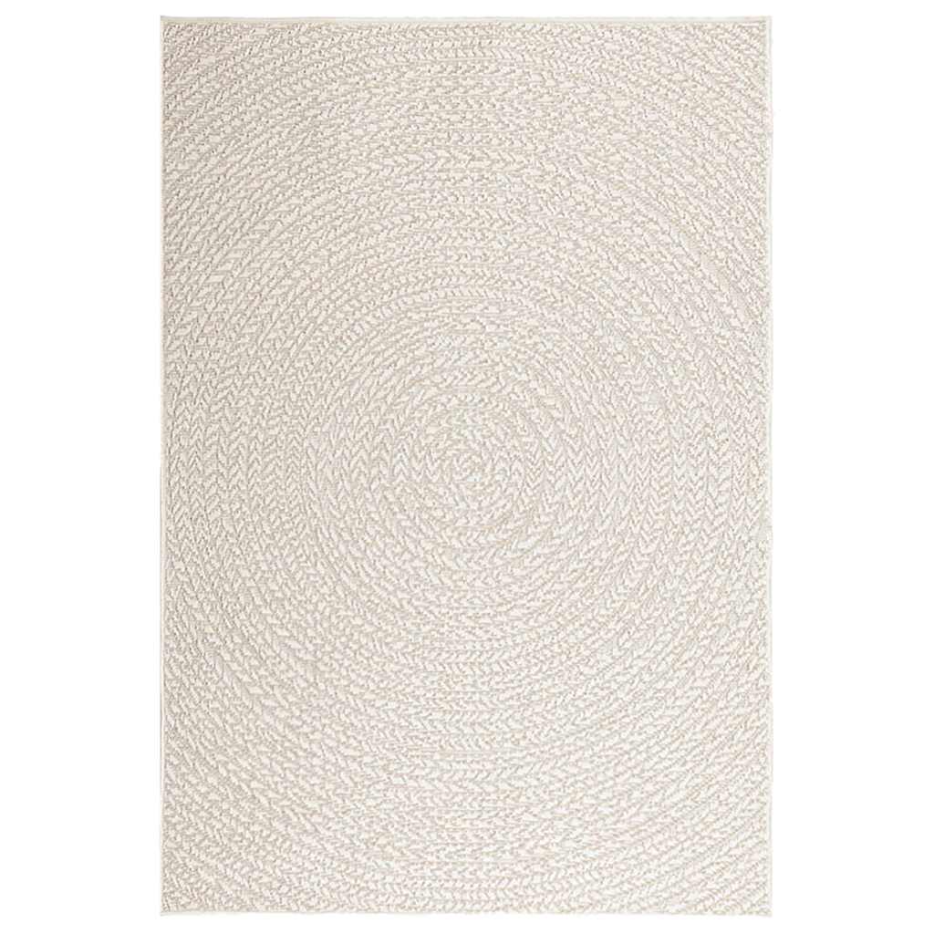 vidaXL Tapis ZIZUR Crème 120x170 cm Aspect Jute Intérieur et Extérieur