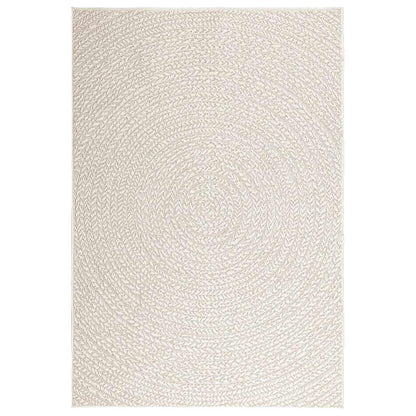 vidaXL Tapis ZIZUR Crème 120x170 cm Aspect Jute Intérieur et Extérieur