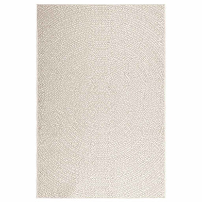 vidaXL Teppich ZIZUR Creme 140x200 cm Jute-Optik Indoor und Outdoor