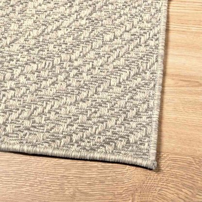 vidaXL Teppich ZIZUR Creme 140x200 cm Jute-Optik Indoor und Outdoor