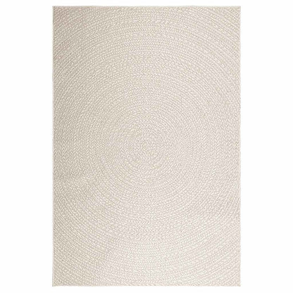 vidaXL Teppich ZIZUR Creme 160x230 cm Jute-Optik Indoor und Outdoor