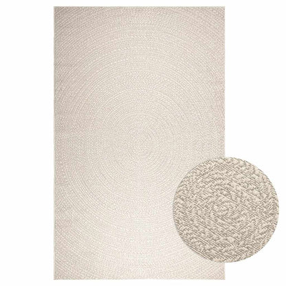 vidaXL Teppich ZIZUR Creme 200x290 cm Jute-Optik Indoor und Outdoor