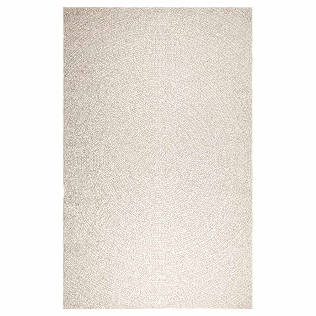 vidaXL Teppich ZIZUR Creme 200x290 cm Jute-Optik Indoor und Outdoor