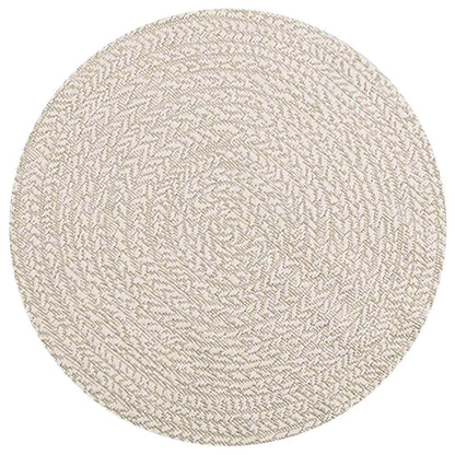 vidaXL Teppich ZIZUR Creme Ø 90 cm Jute-Optik Indoor und Outdoor
