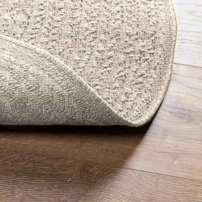 vidaXL Teppich ZIZUR Creme Ø 90 cm Jute-Optik Indoor und Outdoor