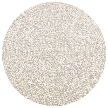 vidaXL Teppich ZIZUR Creme Ø 120 cm Jute-Optik Indoor und Outdoor