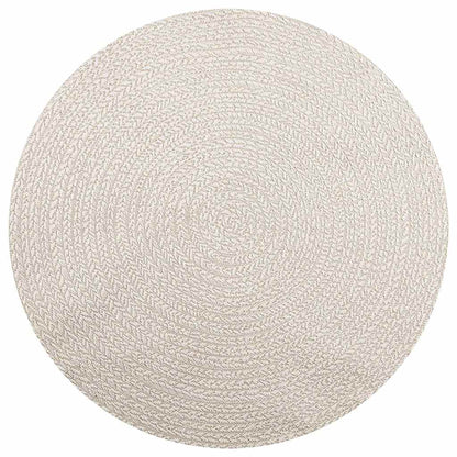 vidaXL Teppich ZIZUR Creme Ø 160 cm Jute-Optik Indoor und Outdoor