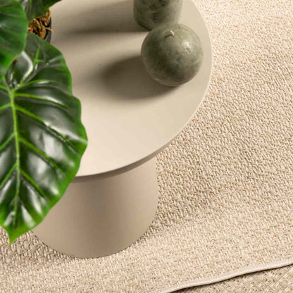 vidaXL Teppich ZIZUR Beige 80x150 cm Jute-Optik Indoor und Outdoor