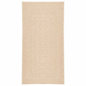 vidaXL Teppich ZIZUR Beige 80x150 cm Jute-Optik Indoor und Outdoor